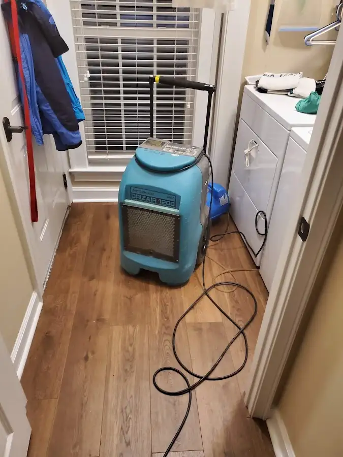 Commercial dehumidifier deployed for Flood Damage Cleanup in North Fayette